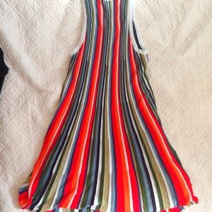 Midi Free People Striped Dress w/ Keyhole Back